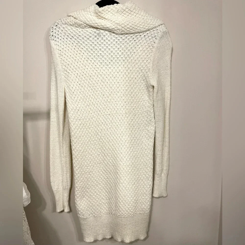 American Eagle Outfitters | Cream Cowl Neck Sweater Dress Tunic Size Medium
